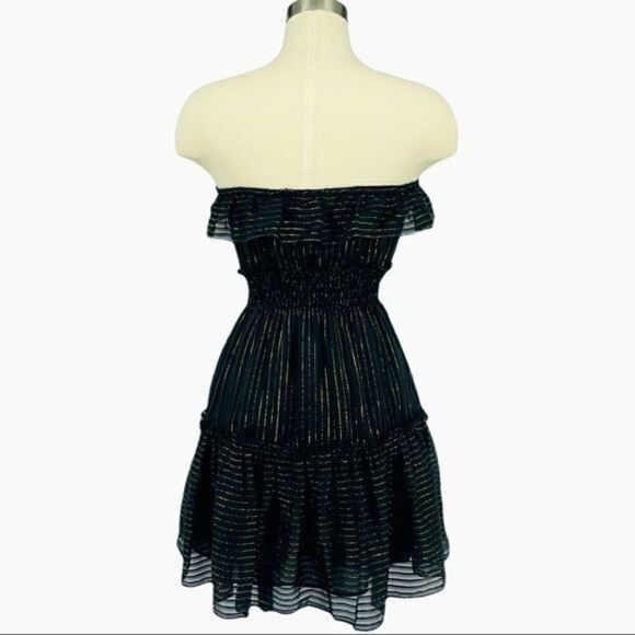 bebe Sheer Ruffle Strapless Tube Dress - Picture 3 of 10